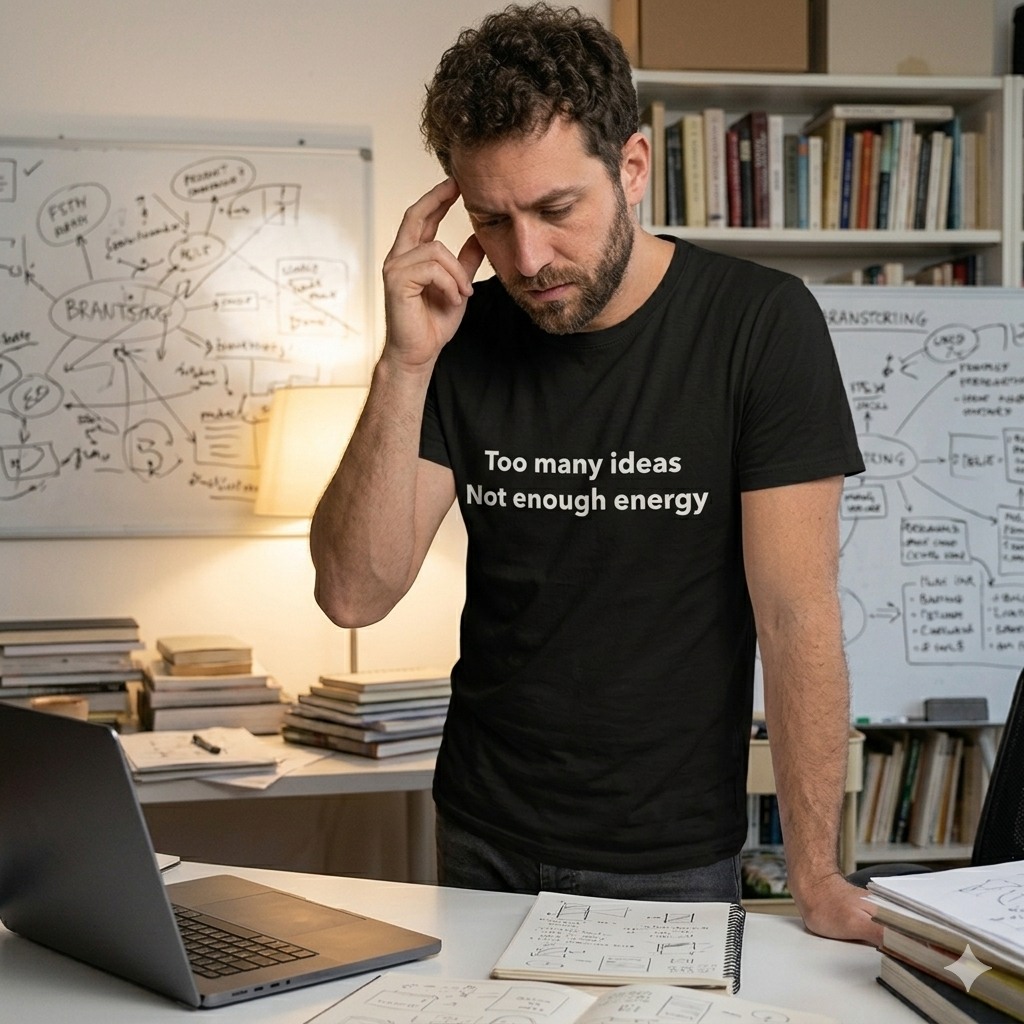 Too Many Ideas Not Enough Energy by Error404Tees