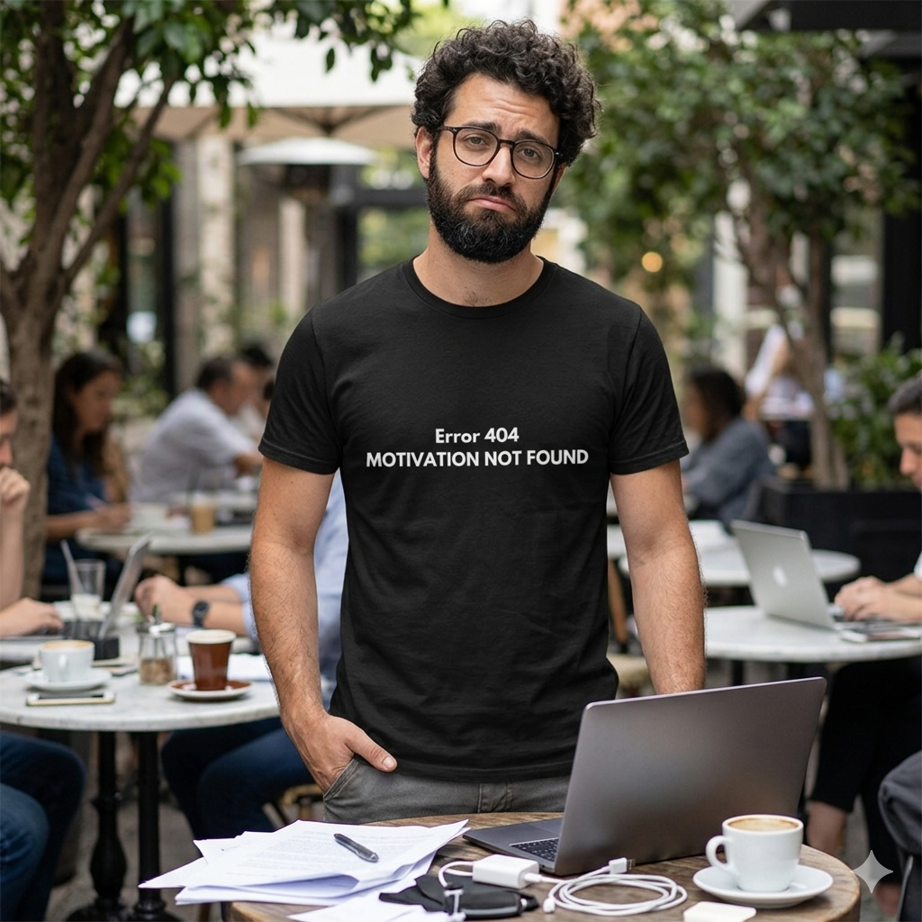 Error 404 Motivation not by Error404Tees