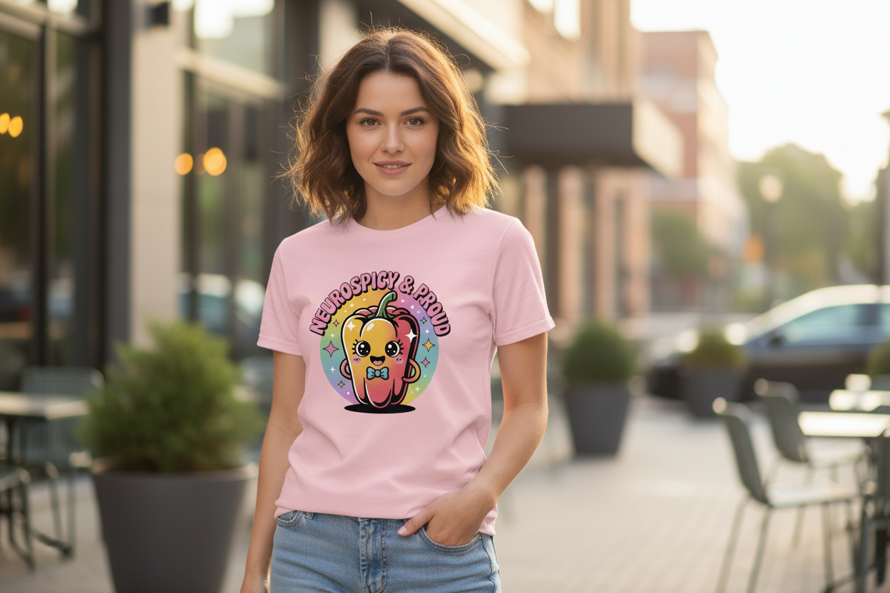 Neurospicy and Proud Shirt | ADHD Autism Neurodivergent Confidence Tee by Error 404 Tees
