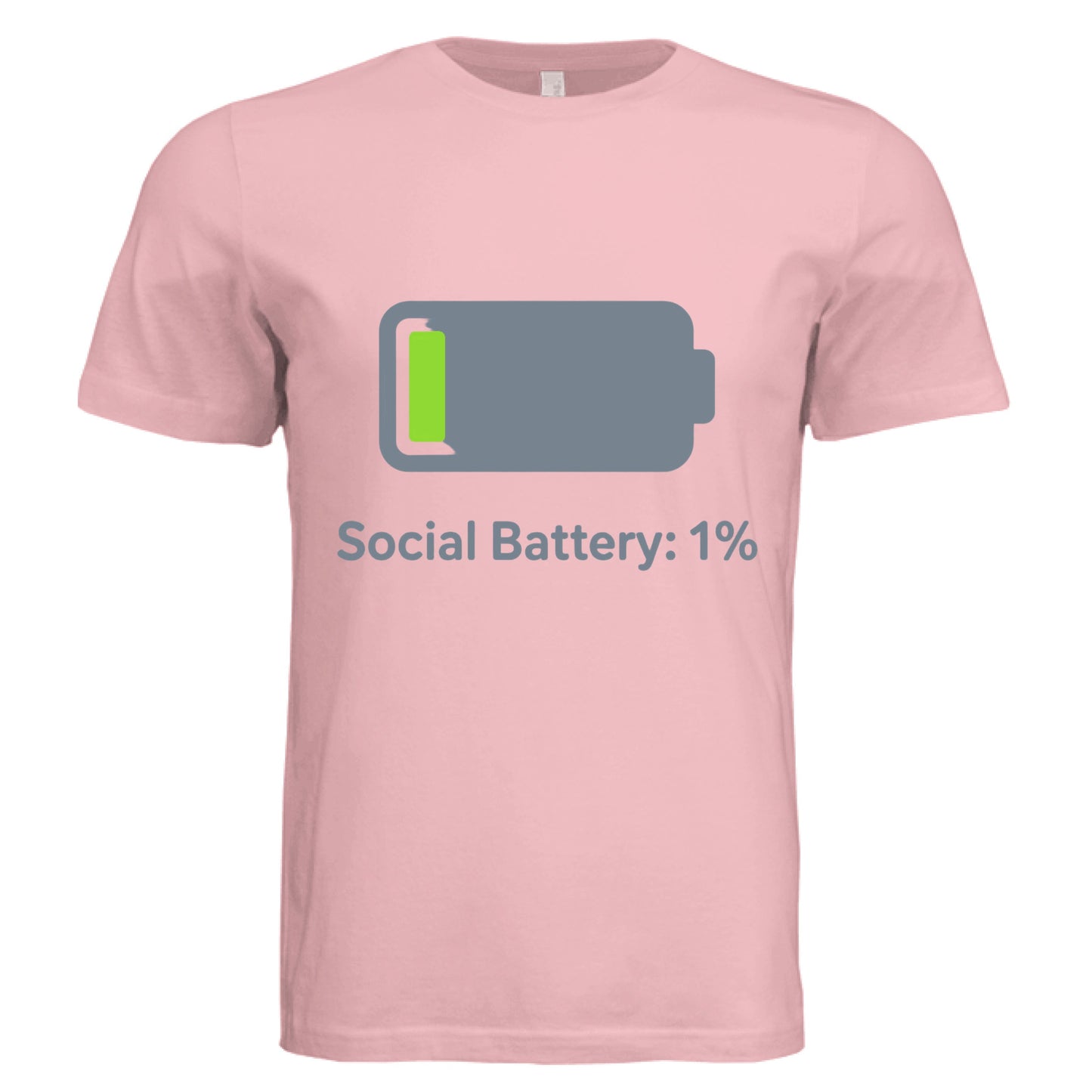 Social Battery 1% by Error 404 Tees