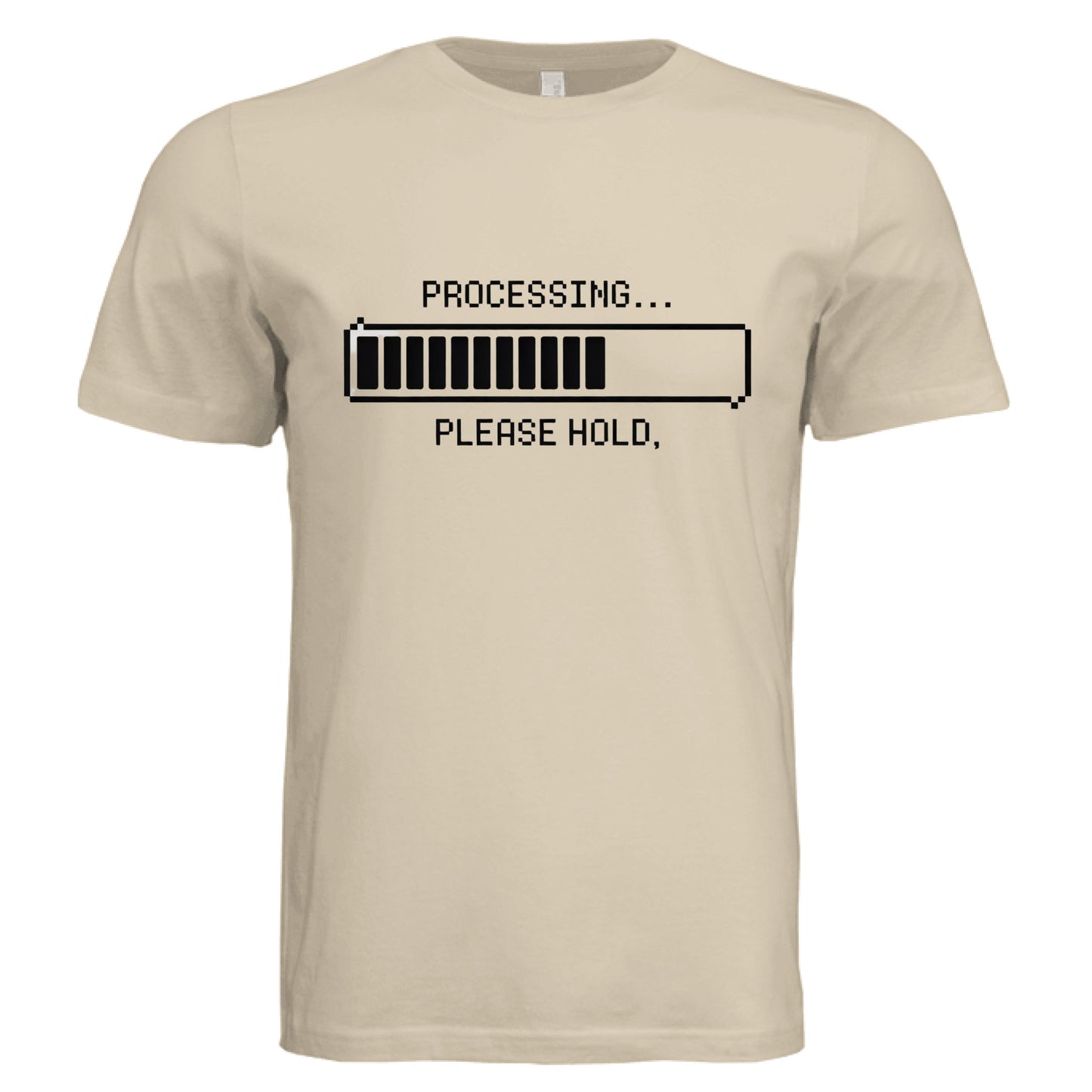 Processing Please Hold by Error 404 Tees
