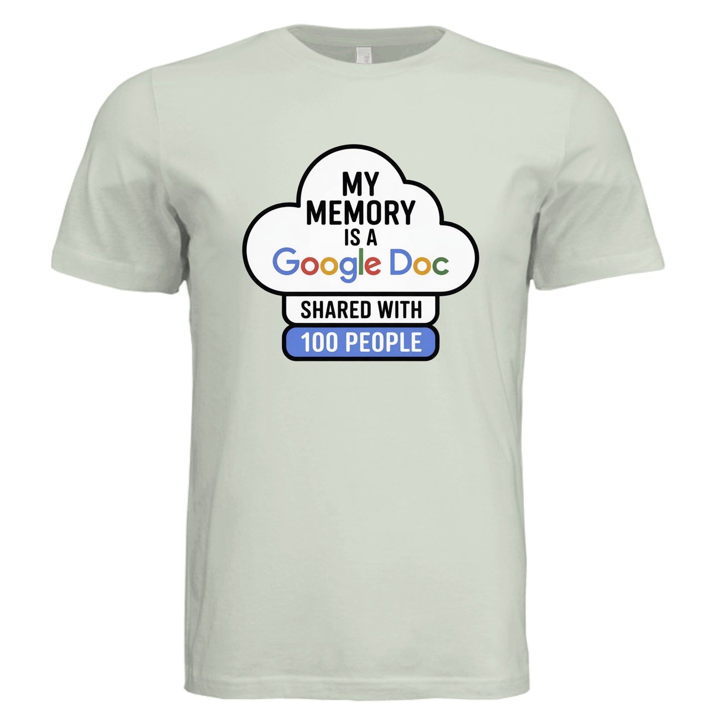 My Memory Is a Google Doc Shared With 100 People – Funny ADHD T-Shirt by Error 404 Tees