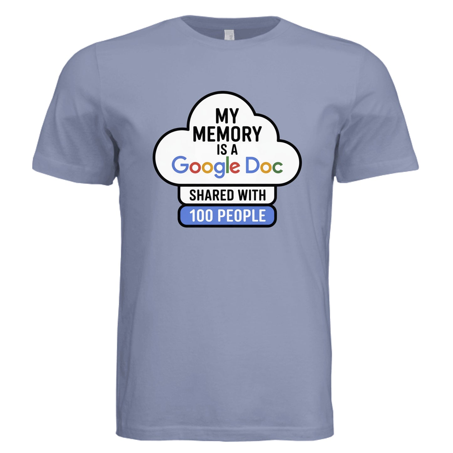 My Memory Is a Google Doc Shared With 100 People – Funny ADHD T-Shirt by Error 404 Tees